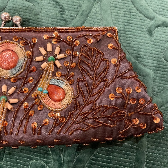 Y2K brown beaded purse - Picture 8 of 8